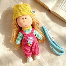 14cm Mia Potato Doll Keychain Curly Hair Cute Dress Up Pendant Fashion Backpack Decor Key Accessories Girl Daily Decoration 2026
