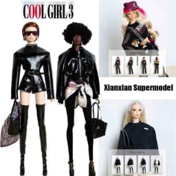 Trendy Street Sport Style 1/6 Doll Clothes Accessories Xianxian Supermodel Cool Girl3 Modern Girl Clothes For 30cm Babi Dress Up