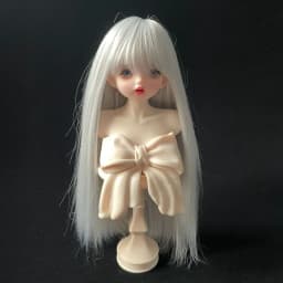 BJD wig doll soft silk multicolored Qi bangs long straight hair 1/3 1/4 1/6 SD doll hair cover DIY universal action figure wig