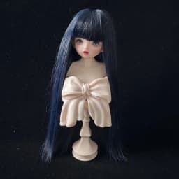 BJD wig doll soft silk multicolored Qi bangs long straight hair 1/3 1/4 1/6 SD doll hair cover DIY universal action figure wig