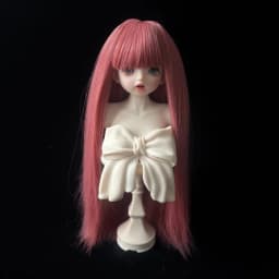 BJD wig doll soft silk multicolored Qi bangs long straight hair 1/3 1/4 1/6 SD doll hair cover DIY universal action figure wig