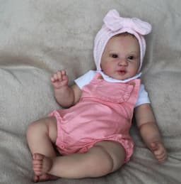 NPK 21inch Reborn Piper Unpainted Unassembled DIY Doll Kit Fresh Color Blank Unfinished Doll Parts with Cloth and Eye