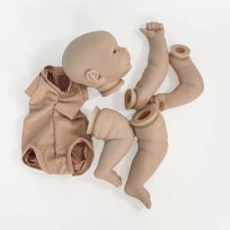 NPK 21inch Reborn Piper Unpainted Unassembled DIY Doll Kit Fresh Color Blank Unfinished Doll Parts with Cloth and Eye