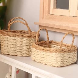 Hot Sale 1:12 Dollhouse Miniature Storage Basket Vegetable Food Woven Frame Kitchen Model Decor Toy Doll House Accessories