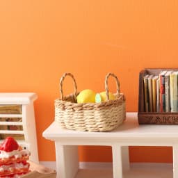 Hot Sale 1:12 Dollhouse Miniature Storage Basket Vegetable Food Woven Frame Kitchen Model Decor Toy Doll House Accessories