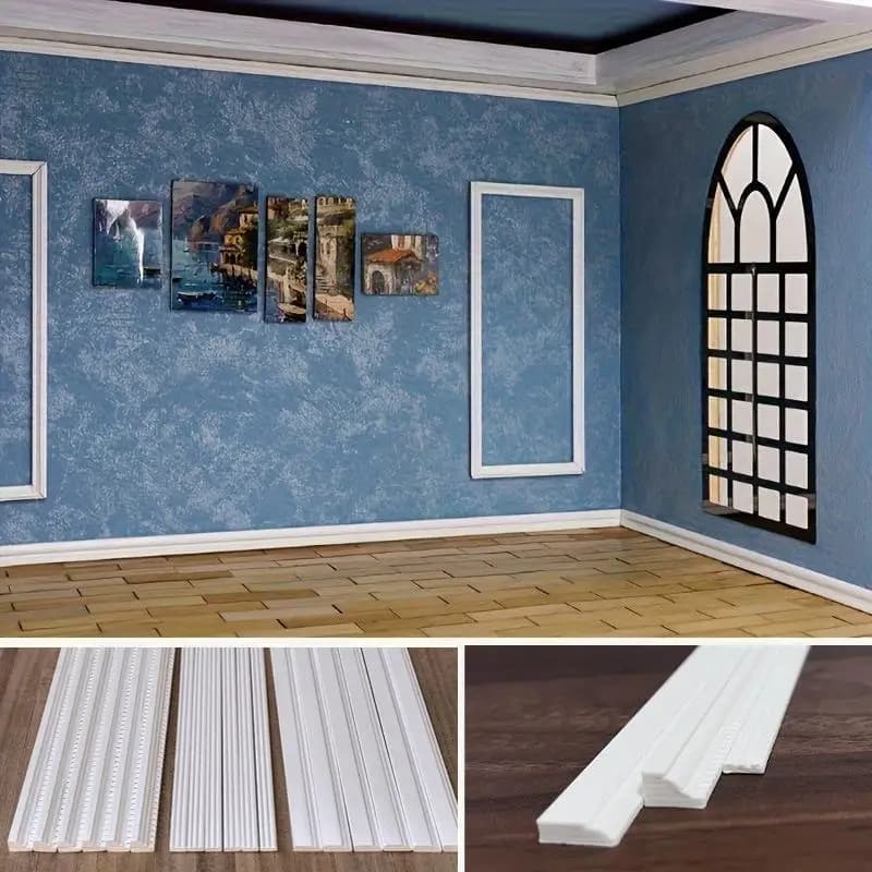 【New】1/3Pcs Dollhouse Skirting Line Ceiling Line Model For Micro Landscape Decor Strip Handmade DIY Scene Doll House Accessories