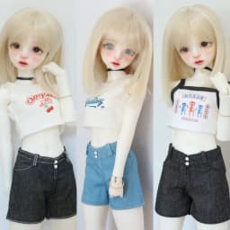 No Doll New 30/45/60cm Doll's Clothes for 1/3 1/4 1/6 Bjd Doll T-shirt Diy Girl Toys Dress Up Doll Accessories