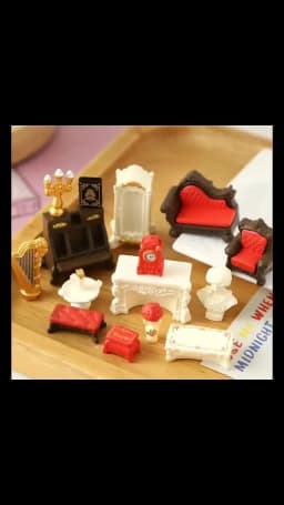 1/12 Dollhouse Simulation Mini Furniture Model Dollhouse Living Room Scene Decoration Dolls House Ornament Pretend Play Toys
