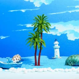 【M】5Pcs DIY Park Rainforest Train Railroad Decor Dollhouse Simulation Coconut Palm Tree Model Building Landscape Miniature Tree