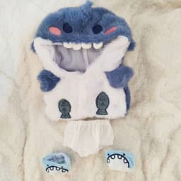 20cm Doll Clothes Pink Blue Replacement Outfit Cartoon Shark Coat Doll Accessories Changing Dressing Game Miniature Hoodies