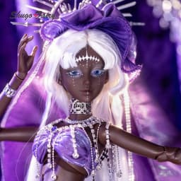 ShugaFairy BJD 1/4 Yiran D Fullset Tan Skin Gypsy Star Diviner Purple Moon Theme Resin Halo Handmade Resin FC Ball Jointed Doll