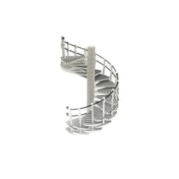1:12 Modern Spiral Staircase Miniature,Dollhouse Duplex Building Accessory,Black White Twist Stairs Prop for OB11 Diorama Layout