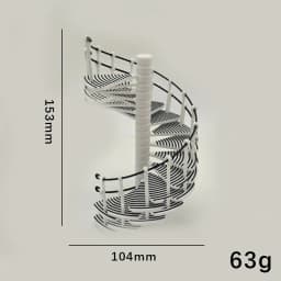 1:12 Modern Spiral Staircase Miniature,Dollhouse Duplex Building Accessory,Black White Twist Stairs Prop for OB11 Diorama Layout