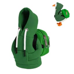 5 Inch Goose Outfits Red Hoodies Soft Solid Color Mini Porch Goose Hoodies Desk Goose Outfits Clothes for Table Decoration