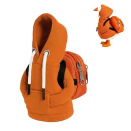 5 Inch Goose Outfits Red Hoodies Soft Solid Color Mini Porch Goose Hoodies Desk Goose Outfits Clothes for Table Decoration
