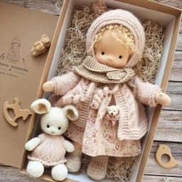 Handmade Waldorf Doll Mini Dress Up Doll DIY Artist Craft Waldorf Stuffed Dolls Soft Plush Toy Gift
