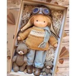 Handmade Waldorf Doll Mini Dress Up Doll DIY Artist Craft Waldorf Stuffed Dolls Soft Plush Toy Gift