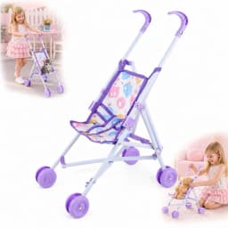 Realistic Doll Stroller Toy For Toddlers Educational Role Play Baby Carriage Kids Motor Skills Development Pretend Play Gift