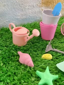 【CPI】1Set Dollhouse Miniature Bucket Watering Can Model Plant Watering Tool Garden Decor Toy
