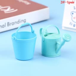 【CPI】1Set Dollhouse Miniature Bucket Watering Can Model Plant Watering Tool Garden Decor Toy