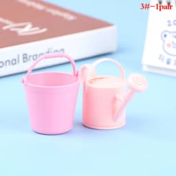 【CPI】1Set Dollhouse Miniature Bucket Watering Can Model Plant Watering Tool Garden Decor Toy
