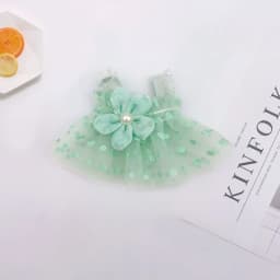Polka Dot Tulle Doll Dress Flower Bow Mini Skirt For OB11 1/12 BJD 10cm Cotton Plush Doll Dress Up Accessories Only Clothes