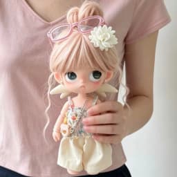 For Blythe Doll Gazi Sister Gingerbread Man Perm Curly Wig 24.5-26.5CM Head Circumference Options Soft High Temp Silk Doll Wig