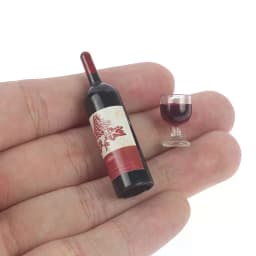 3pcs/set 1/12 Dollhouse Miniature Simulation Wine Bottle Wine Glass Model Toys