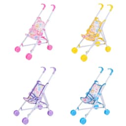 Durable Interactive Dolls Pram Plastic Stable Doll Handcart Play Toys Doll Stroller for Boys Girls Babies