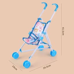 Durable Interactive Dolls Pram Plastic Stable Doll Handcart Play Toys Doll Stroller for Boys Girls Babies