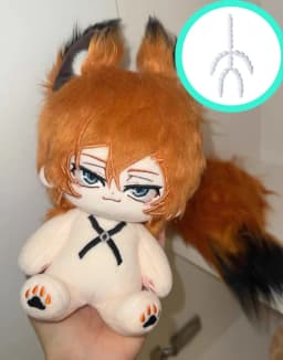 Grandmaster of Demonic Cultivation Mo Dao Zu Shi MDZS Wei Wuxian Lan Wangji Rabbit Pajamas Plushie Plush 10cm Doll Toy Keychain