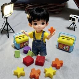 Interactive Educational Miniature Dollhouse Shape Sorting Toy Set for Kids Learning Fun