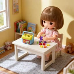 Interactive Educational Miniature Dollhouse Shape Sorting Toy Set for Kids Learning Fun