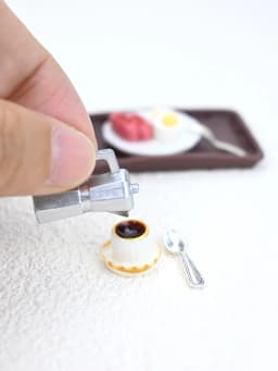A Miniature Breakfast Scene Decoration, Miniature Coffee, Miniature Sausage, Miniature Eggs, Dollhouse Dollhouse Accessories, Dollhouse Toys, Toy House Decorations, Miniature Food Toys, Photography Props, Miniature Landscape Decorations, Miniatures Decoration, Small Gifts, Giveaways, Home Decor Items