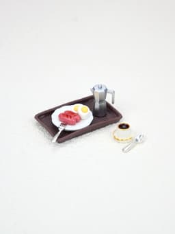 A Miniature Breakfast Scene Decoration, Miniature Coffee, Miniature Sausage, Miniature Eggs, Dollhouse Dollhouse Accessories, Dollhouse Toys, Toy House Decorations, Miniature Food Toys, Photography Props, Miniature Landscape Decorations, Miniatures Decoration, Small Gifts, Giveaways, Home Decor Items