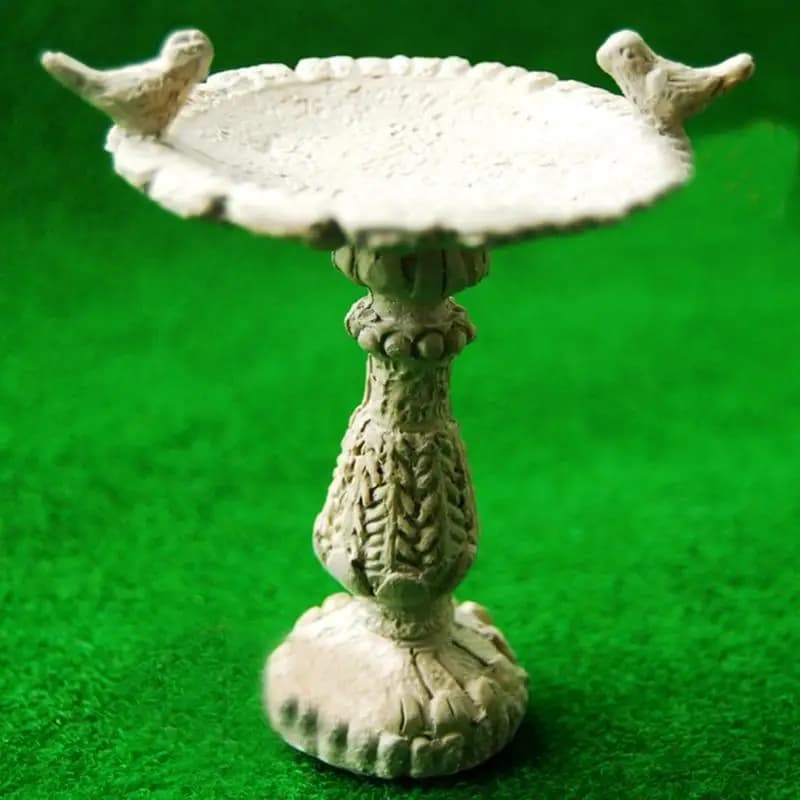 DIY Mini Garden Decor 112 Dollhouse Miniature Fairy Garden Furniture Resin Bird Bath Fountain Hangmade Dollhouse