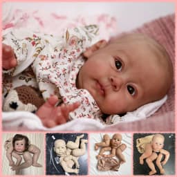 23Inch Already Painted Kits/Unpainted Kits Reborn Huxley Doll Kit Soft Touch Fresh Color DIY Doll Parts With Cloth Body