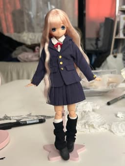 Blythe OB22 Doll Clothes Japanese School Uniform Formal Suit Shirt JK Pleated Skirt For 1/6 BJD OB24 Gift Birthday