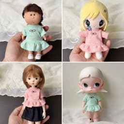 Doll T-shirt Dress For Zsiga 1/6 BJD Cute Outfit Clothes For Potato Doll MIa Dress Up Photography Accessories