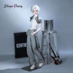 ShugaFairy 1/4 Thugoy A Fullset BJD Bubo Casual Minimalist Everyday Youth Grey-and-White Sportswear MC Resin Ball Jointed Doll