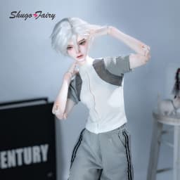ShugaFairy 1/4 Thugoy A Fullset BJD Bubo Casual Minimalist Everyday Youth Grey-and-White Sportswear MC Resin Ball Jointed Doll