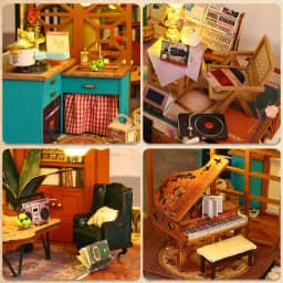 DIY Wooden Miniature Doll Houses Kits Handmade 3D Puzzle Assembly Building With Furniture Dollhouses For Xmas Birthday Gifts