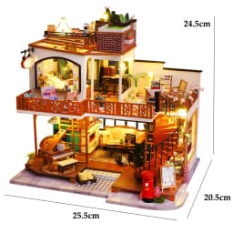 DIY Wooden Miniature Doll Houses Kits Handmade 3D Puzzle Assembly Building With Furniture Dollhouses For Xmas Birthday Gifts
