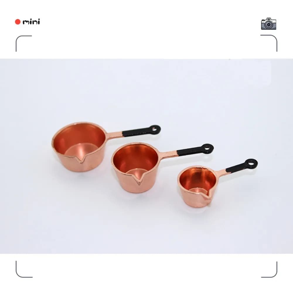 Kettle 1:12 Mini Kitchen Utensils Sets Cookware 1:12 Scale Kitchen Set Mini Alloy Mini Kitchen Cooking Kit Dollhouse Miniatures