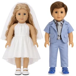 Doll Dress Wedding Party Dress Gentleman's Suit For 18 Inch American Doll&43cm Baby Doll Clothes Accessories Our Generation