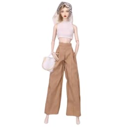 1/6 Supermodel Doll Clothes Fashion Suit Pants Tank Top Bag Headscarf Shoe Sets Girls Dress-Up Toys Clothing Parts For 30cm Doll
