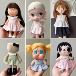 4 Colors Cute Angel Style Doll Outfit, Doll Dress With Small Wings Fits 1/8 BJD Zsiga & Cotton Doll, Only Doll Clothes