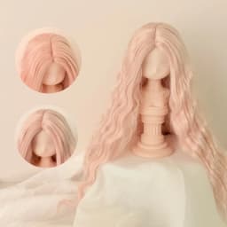 BJD Doll Wig 1/3, 1/4, 1/6 Mid Split Wool Roll Handmade Doll Dressing Wig Rough Long Roll Hair SD DIY Doll Wig Accessories