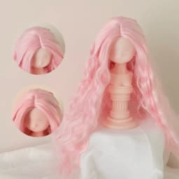 BJD Doll Wig 1/3, 1/4, 1/6 Mid Split Wool Roll Handmade Doll Dressing Wig Rough Long Roll Hair SD DIY Doll Wig Accessories
