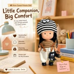 14cm Mia Spanish Sweet Potato Doll Set Cute Girl Toy Cross-Border Doll Collection Sweet Potato Dolls Multi Color Optional Set